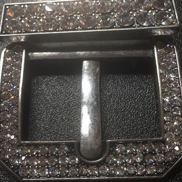 Silver Tone & Rhinestone Buckle Stretch Bracelet - Picture 7 of 8